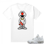 White Oreo 4s Jordan match Sneaker tees Elmo Hype