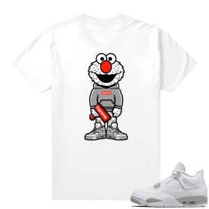 White Oreo 4s Jordan match Sneaker tees Elmo Hype V2