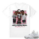 White Oreo 4s Jordan match Sneaker tees Everybody Eats B