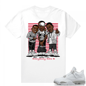 White Oreo 4s Jordan match Sneaker tees Everybody Eats B