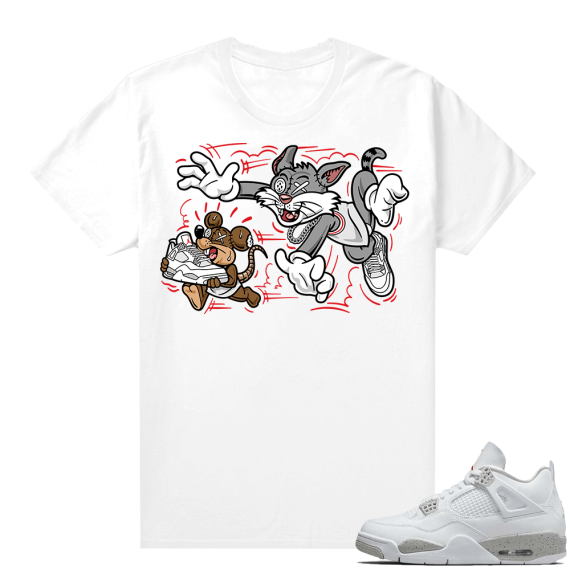 White Oreo 4s Jordan match Sneaker tees Finesse