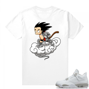 White Oreo 4s Jordan match Sneaker tees Fly Goku