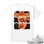 White Oreo 4s Jordan match Sneaker tees Get Lit