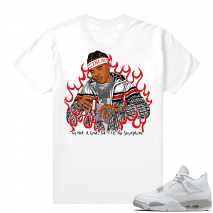 White Oreo 4s Jordan match Sneaker tees Goat Status