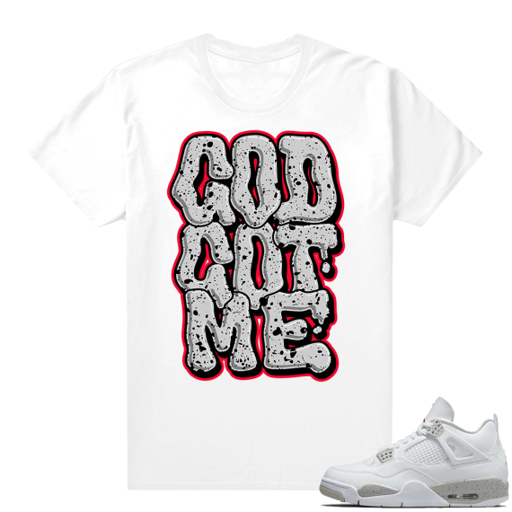 White Oreo 4s Jordan match Sneaker tees God Got Me