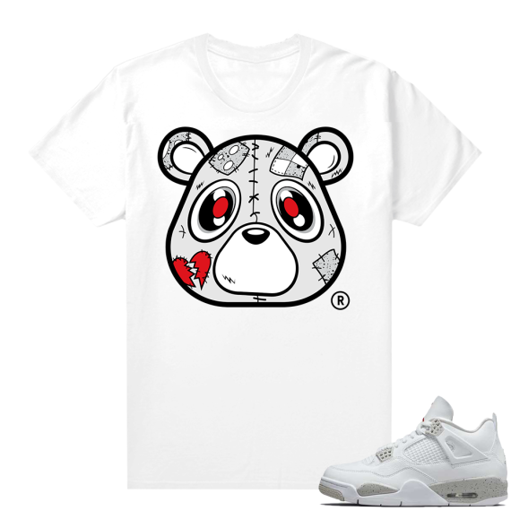 White Oreo 4s Jordan match Sneaker tees Bear