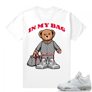 White Oreo 4s Jordan match Sneaker tees In My Bag Bear