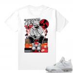 White Oreo 4s Jordan match Sneaker tees Kakashi