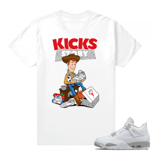 White Oreo 4s Jordan match Sneaker tees Kicks Story