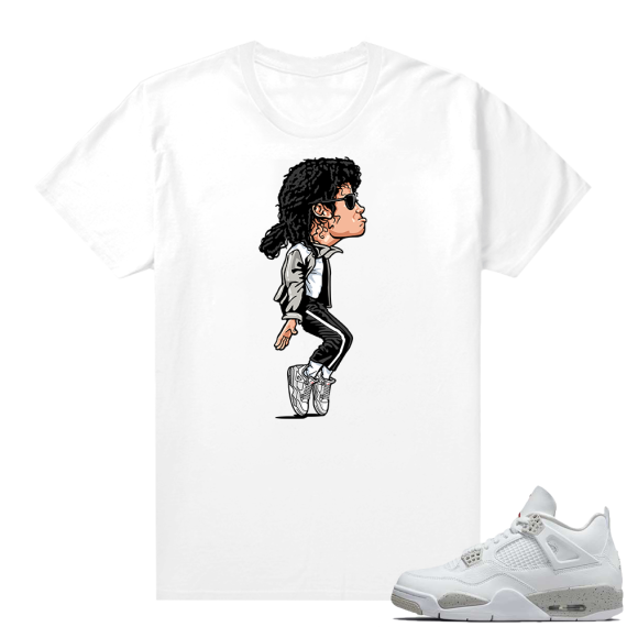 White Oreo 4s Jordan match Sneaker tees MJ x Oreo 4s