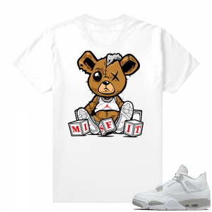 White Oreo 4s Jordan match Sneaker tees Teddy