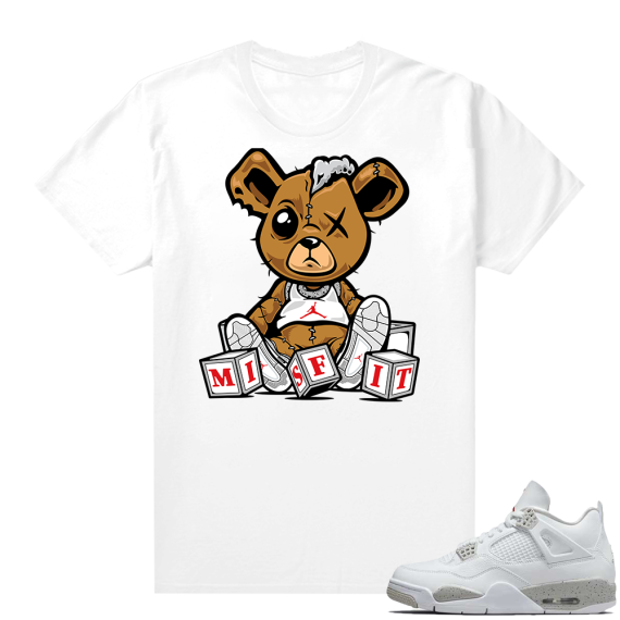 White Oreo 4s Jordan match Sneaker tees Teddy