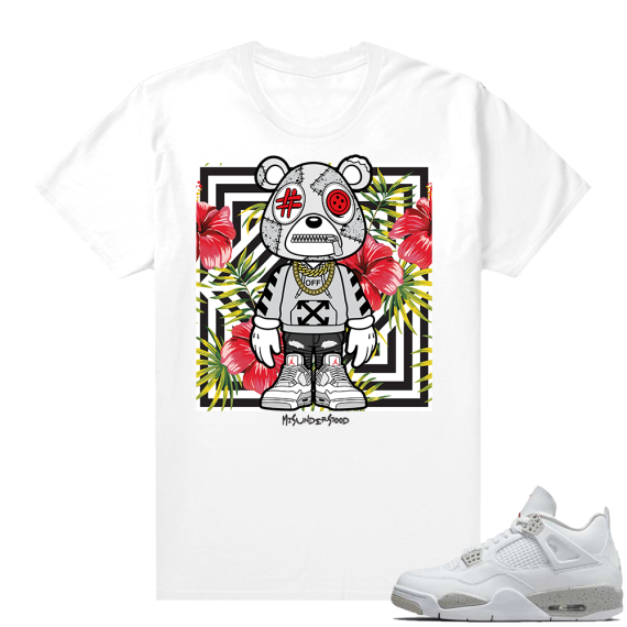 White Oreo 4s Jordan match Sneaker tees Bear Summer Vibes