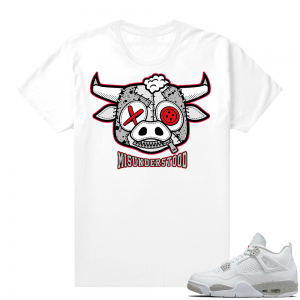 White Oreo 4s Jordan match Sneaker tees Bull