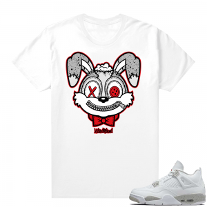 White Oreo 4s Jordan match Sneaker tees Bunny