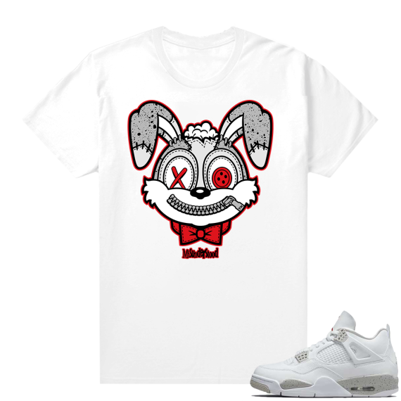 White Oreo 4s Jordan match Sneaker tees Bunny