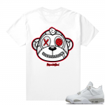 White Oreo 4s Jordan match Sneaker tees Monkey