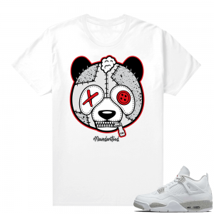 White Oreo 4s Jordan match Sneaker tees Panda