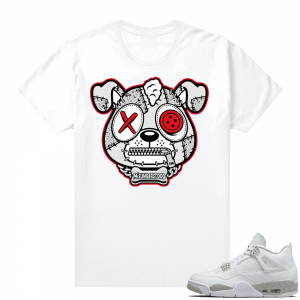 White Oreo 4s Jordan match Sneaker tees Puppy