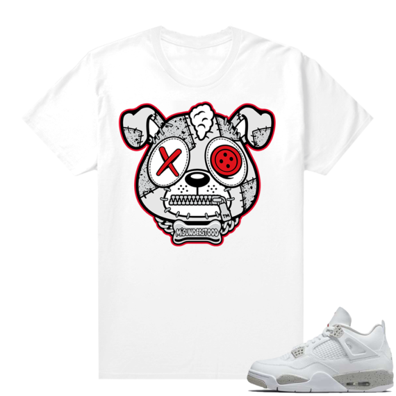 White Oreo 4s Jordan match Sneaker tees Puppy