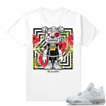 White Oreo 4s Jordan match Sneaker tees Puppy Summer Vibes