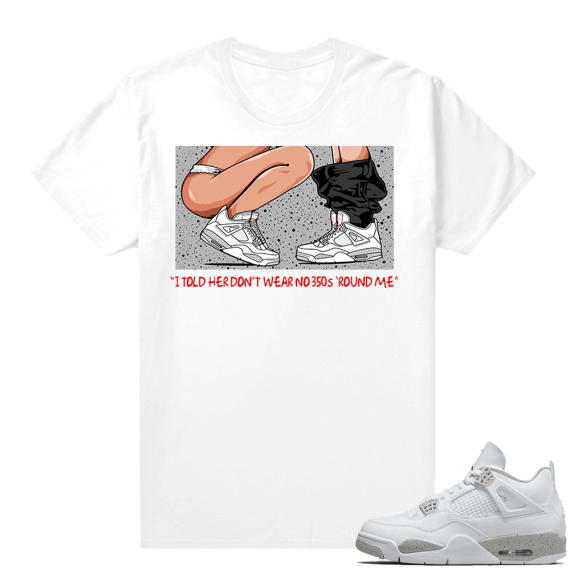 White Oreo 4s Jordan match Sneaker tees No 350s