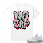 White Oreo 4s Jordan match Sneaker tees No Cap Bubble Drip