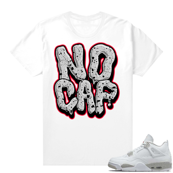 White Oreo 4s Jordan match Sneaker tees No Cap Bubble Drip