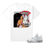 White Oreo 4s Jordan match Sneaker tees OMG sneakers