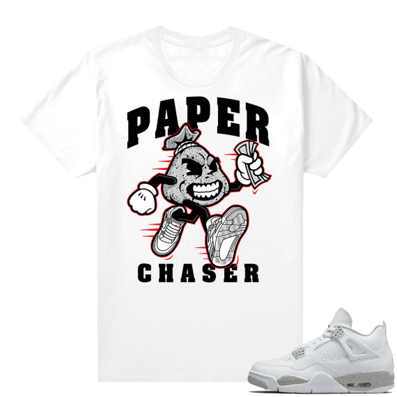 White Oreo 4s Jordan match Sneaker tees Chaser