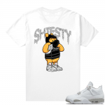 White Oreo 4s Jordan match Sneaker tees Pooh Shiesty