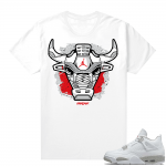 White Oreo 4s Jordan match Sneaker tees Rare Air Bull