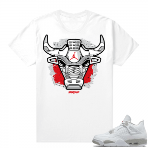 White Oreo 4s Jordan match Sneaker tees Rare Air Bull