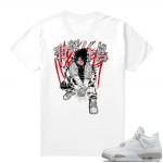 White Oreo 4s Jordan match Sneaker tees Sasuke