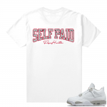 White Oreo 4s Jordan match Sneaker tees Self Paid Fly Hustle Co.