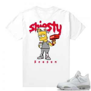 White Oreo 4s Jordan match Sneaker tees Shiesty Season