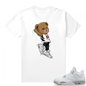 White Oreo 4s Jordan match Sneaker tees Bear