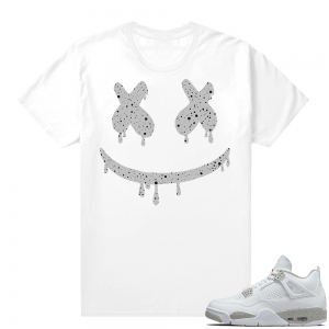 White Oreo 4s Jordan match Sneaker tees Smiley Drip