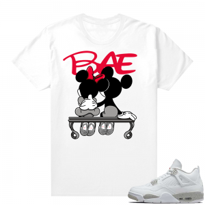 White Oreo 4s Jordan match Sneaker tees Sneaker Bae