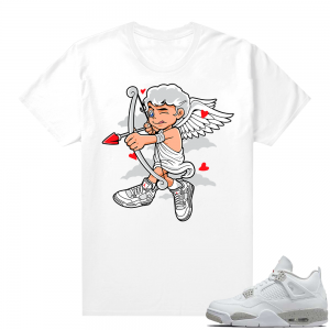 White Oreo 4s Jordan match Sneaker tees Sneaker Cupid