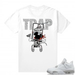 White Oreo 4s Jordan match Sneaker tees Sneakerhead Trap