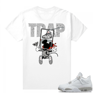 White Oreo 4s Jordan match Sneaker tees Sneakerhead Trap