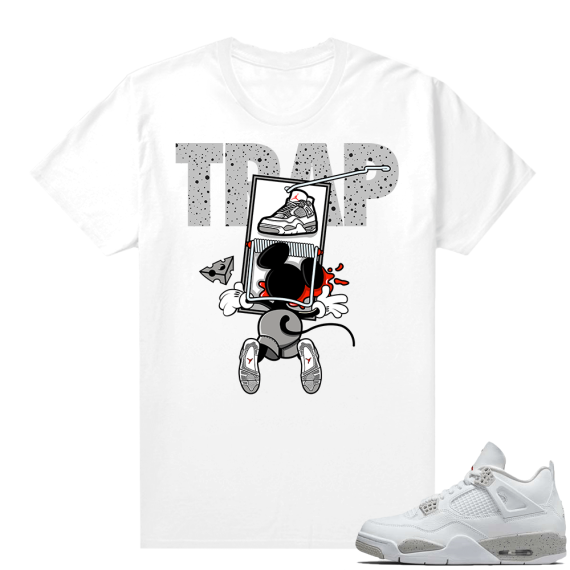 White Oreo 4s Jordan match Sneaker tees Sneakerhead Trap