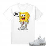 White Oreo 4s Jordan match Sneaker tees Spongebob Got Em