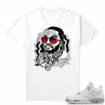 White Oreo 4s Jordan match Sneaker tees The Woo