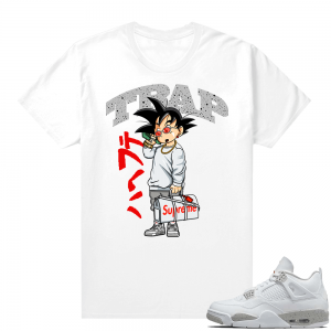 White Oreo 4s Jordan match Sneaker tees Trap Goku