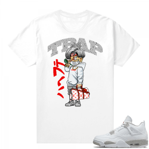 White Oreo 4s Jordan match Sneaker tees Trap Trunks