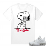 White Oreo 4s Jordan match Sneaker tees True Love