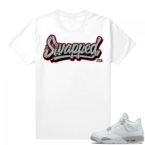 White Oreo 4s Sneaker tees White JTSG Swapped