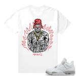 White Oreo 4s sneaker tees Makaveli